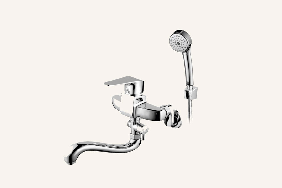 Brass bathtub shower