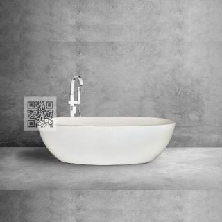 BTZ08 Terrazzo Bathtub – Natural Marble Stone Freestanding Bath
