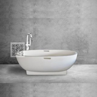 BTZ11 Terrazzo Bathtub – Elegant Freestanding Stone Bath
