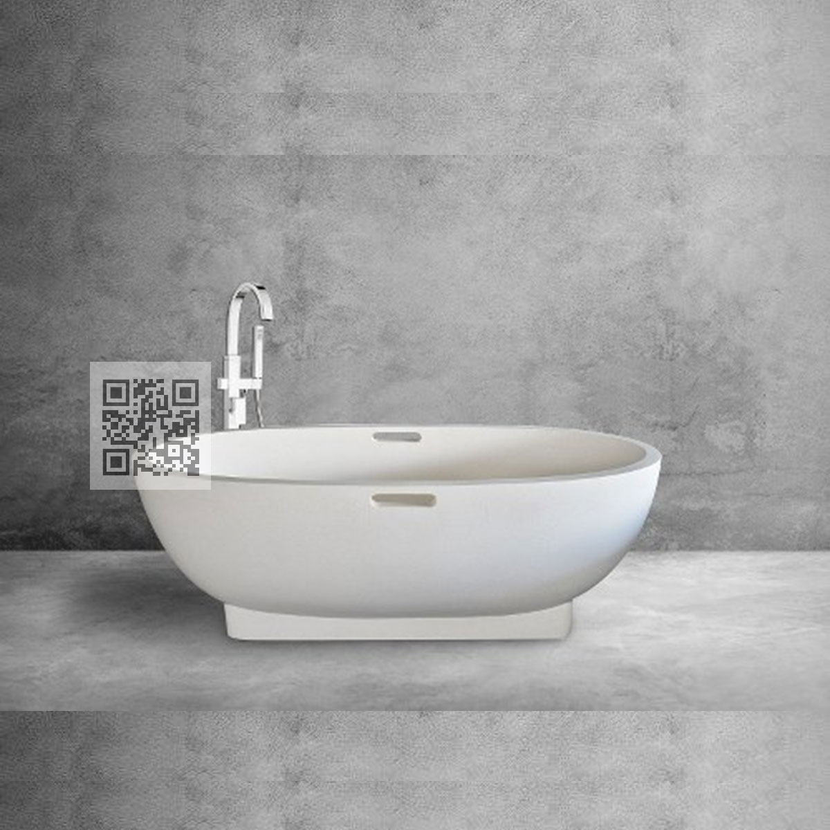 BTZ11 Terrazzo Bathtub – Elegant Freestanding Stone Bath
