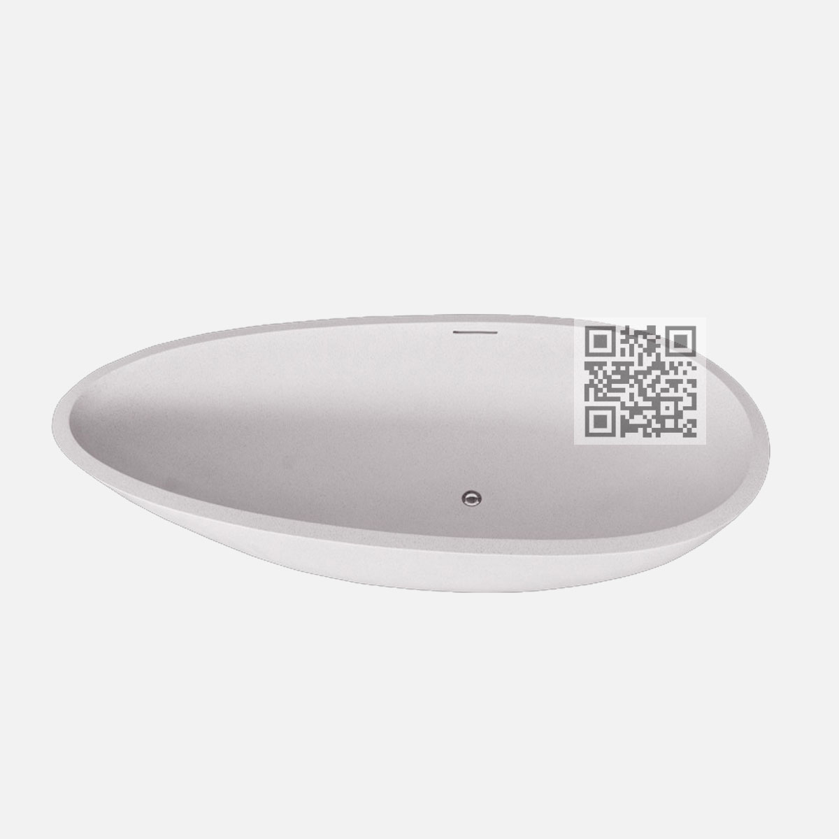 BTZ016 Terrazzo Bathtub – Egg Shape Freestanding Stone Bath - Image 4