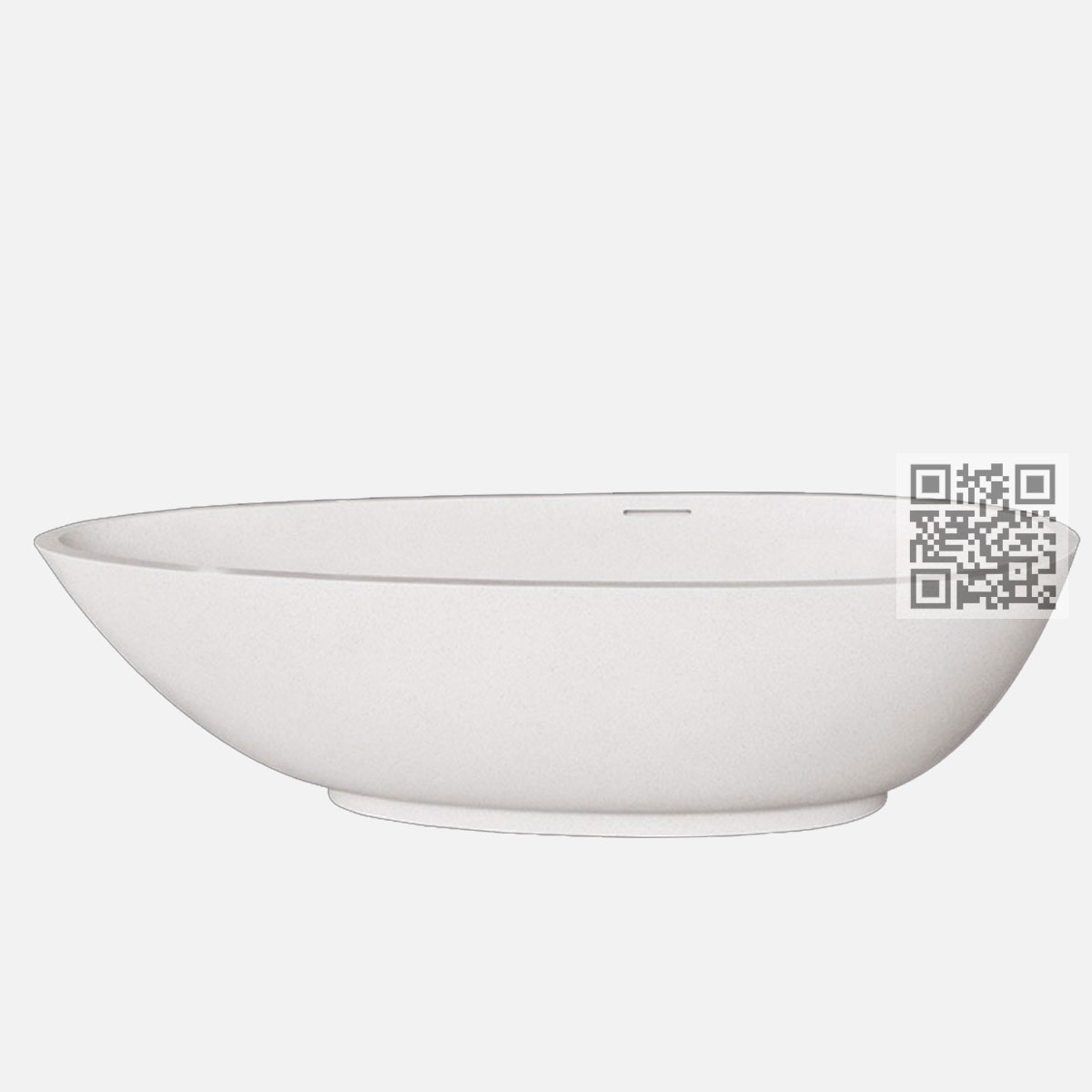 BTZ016 Terrazzo Bathtub – Egg Shape Freestanding Stone Bath - Image 5