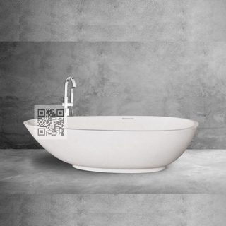 BTZ016 Terrazzo Bathtub – Egg Shape Freestanding Stone Bath