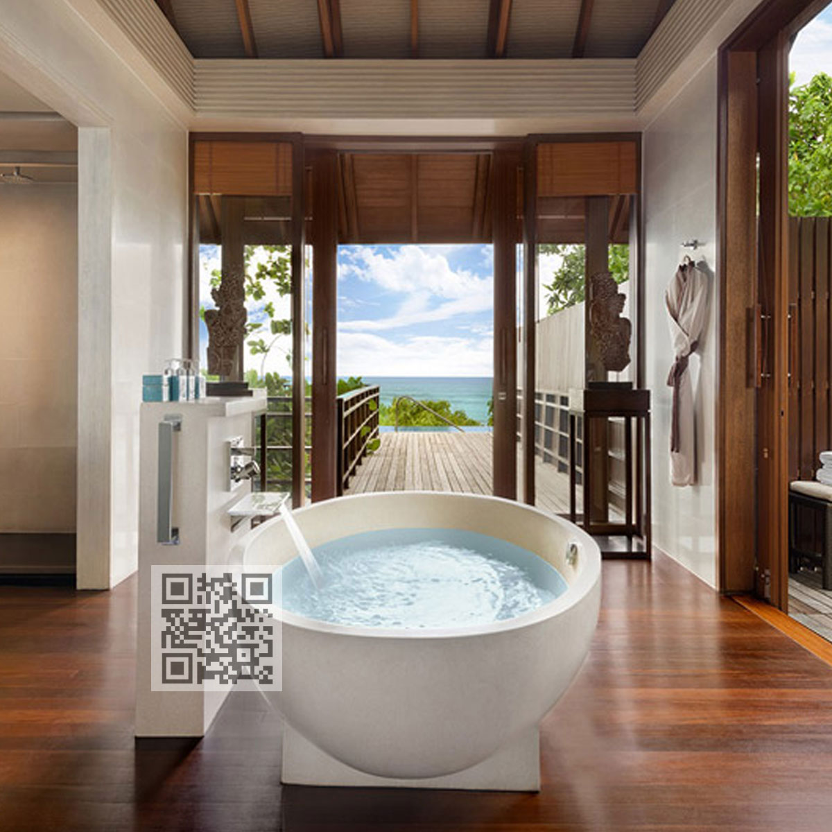 BTZ02 Terrazzo Freestanding Bathtub – Premium Stone Bathtub for Luxury Living - Image 2