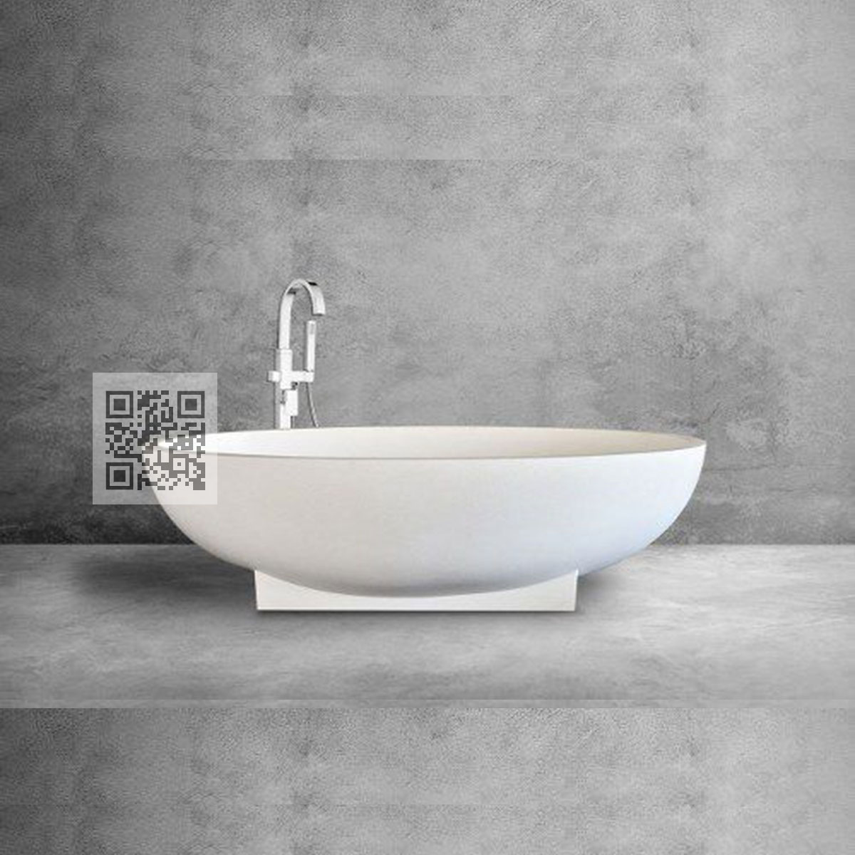 BTZ02 Terrazzo Freestanding Bathtub – Premium Stone Bathtub for Luxury Living