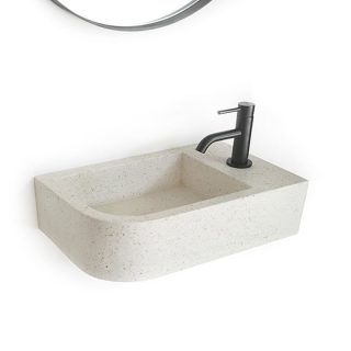 Lavabo Terrazzo Pavio (Right) – Compact & Modern Bathroom Solution